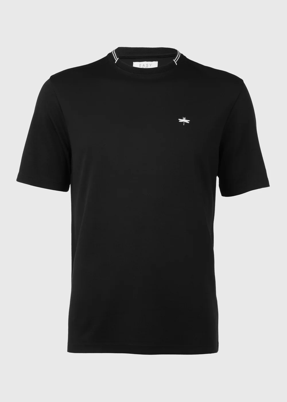 Black Embroidered T-Shirt - Small Image 5