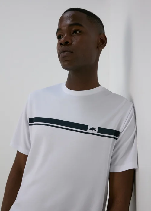 White Basic Print T-Shirt - Small Image 3