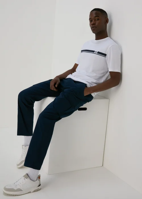 White Basic Print T-Shirt - Small Image 4