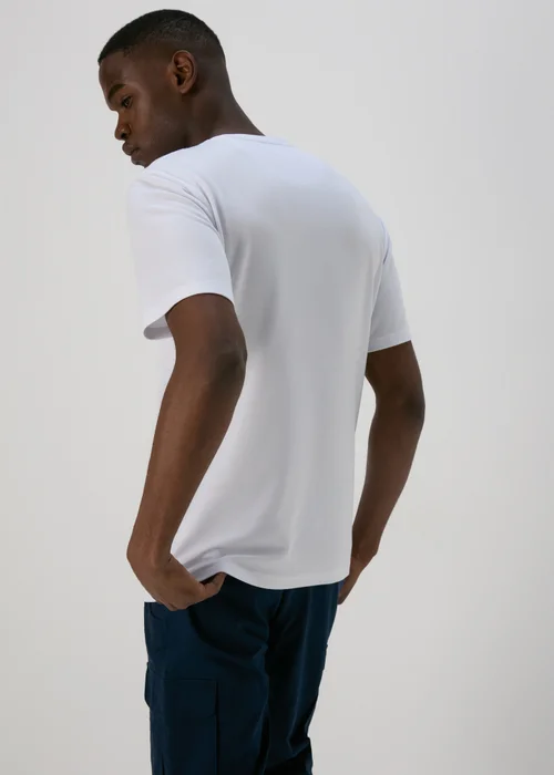 White Basic Print T-Shirt - Small Image 2