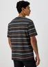 Navy Stripe Aztec Print T-Shirt - S Image 2