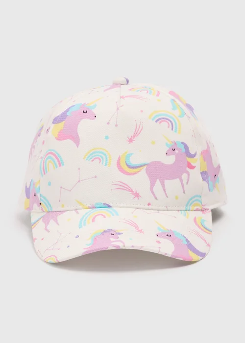 Kids Multicolour Unicorn Print Cap (3-10yrs) - Age 7-10 Years Image 1