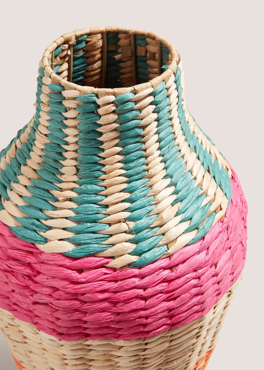 Multicolour Woven Vase (11cm x 11cm x 50cm) Image 2