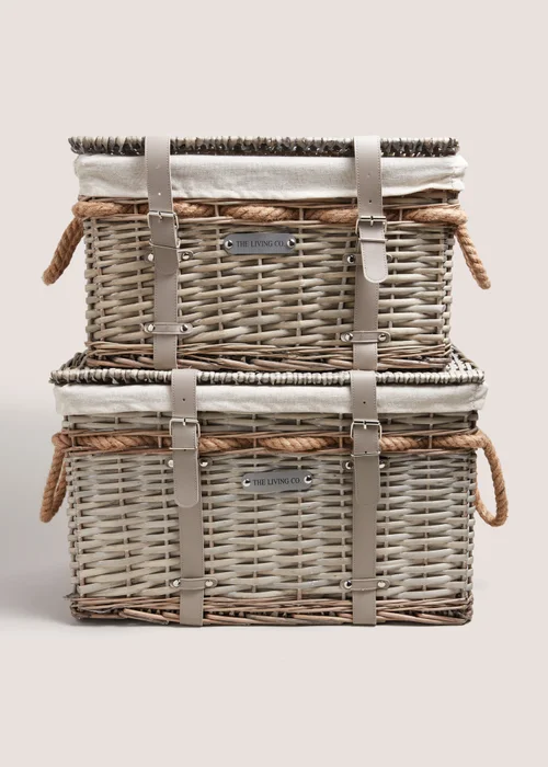 2 Piece Split Willow Basket Set Image 1