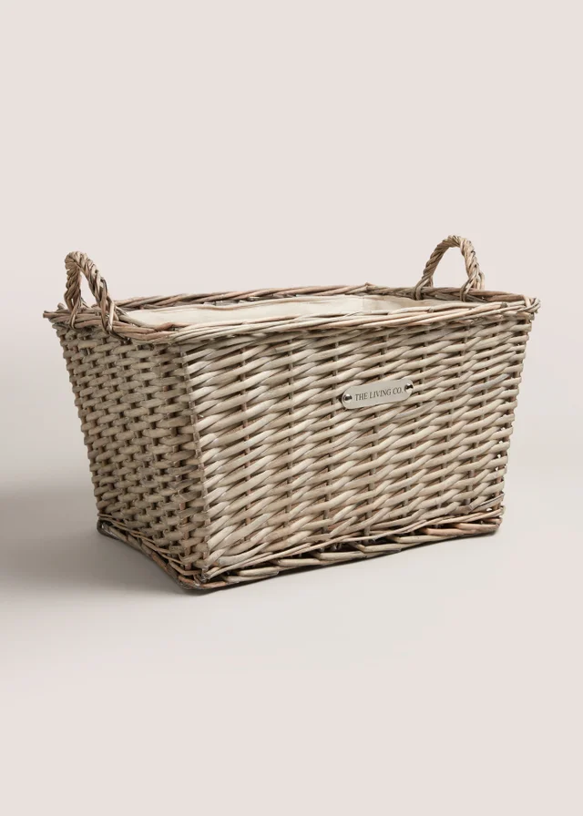 The Living Co Natural Split Willow Basket