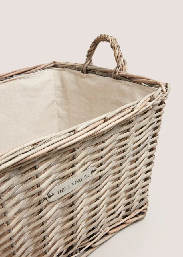 The Living Co Natural Split Willow Basket