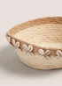 Natural Woven Shell Basket (10cm x 25cm x 25cm) Image 2