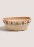 Natural Woven Shell Basket (10cm x 25cm x 25cm) Image 1