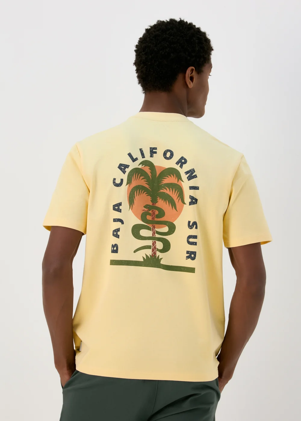 Yellow Mexico Snake Print T-Shirt - S Image 1