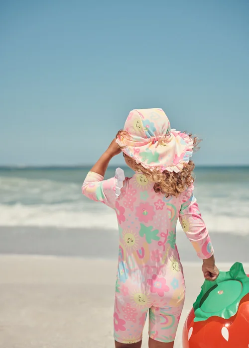 Girls Multicolour Swim Keppi Sun Hat (6mths-6yrs) - Age 6 - 12 Months Image 4