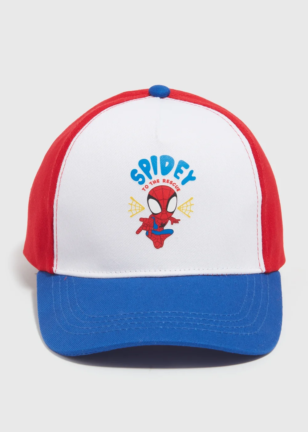 Marvel Kids White Spiderman Cap (3-10yrs) - Age 3 - 6 Years Image 1