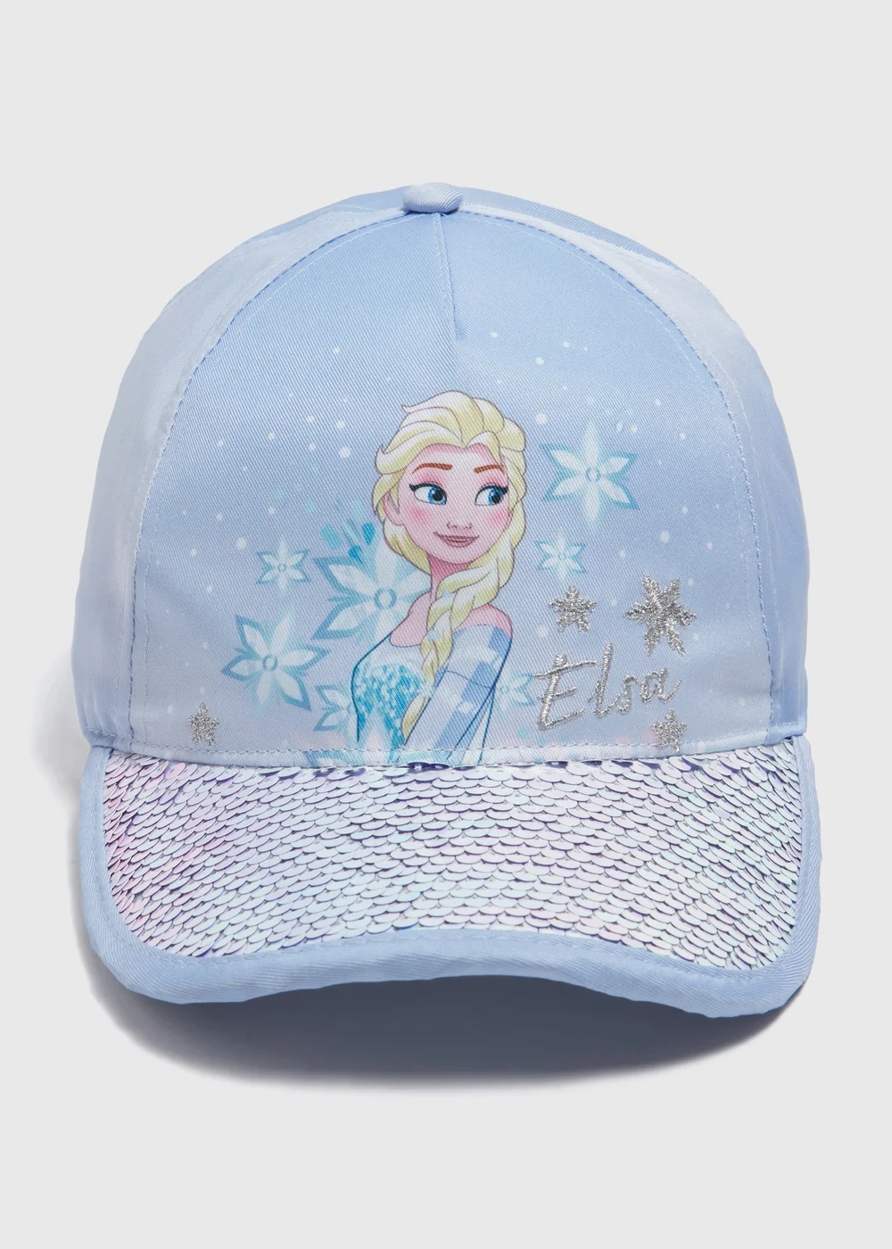 Disney Girls Blue Elsa Sequin Cap (3-10yrs) - Age 7-10 Years Image 1