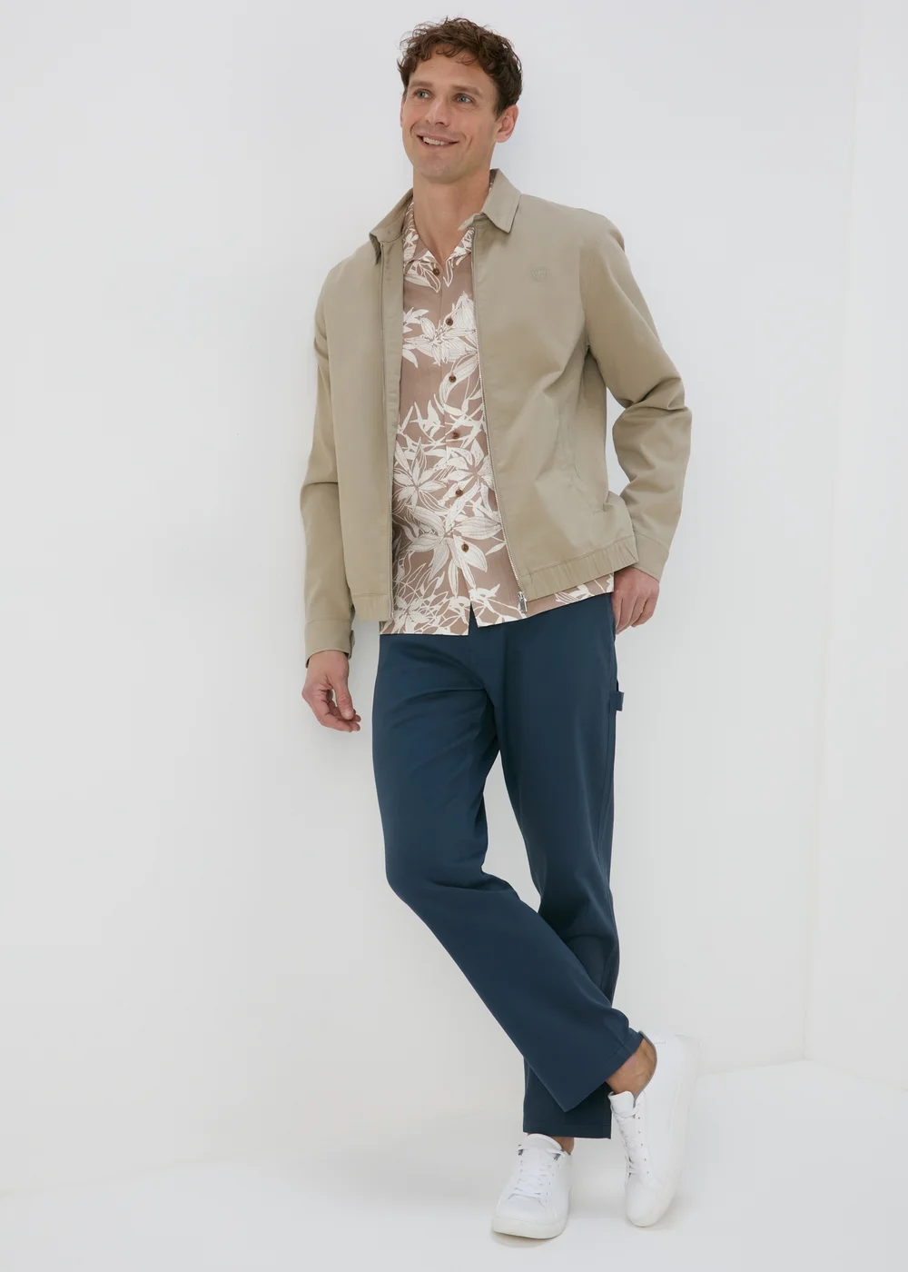 Stone Leaf Print Shirt - S Image 4