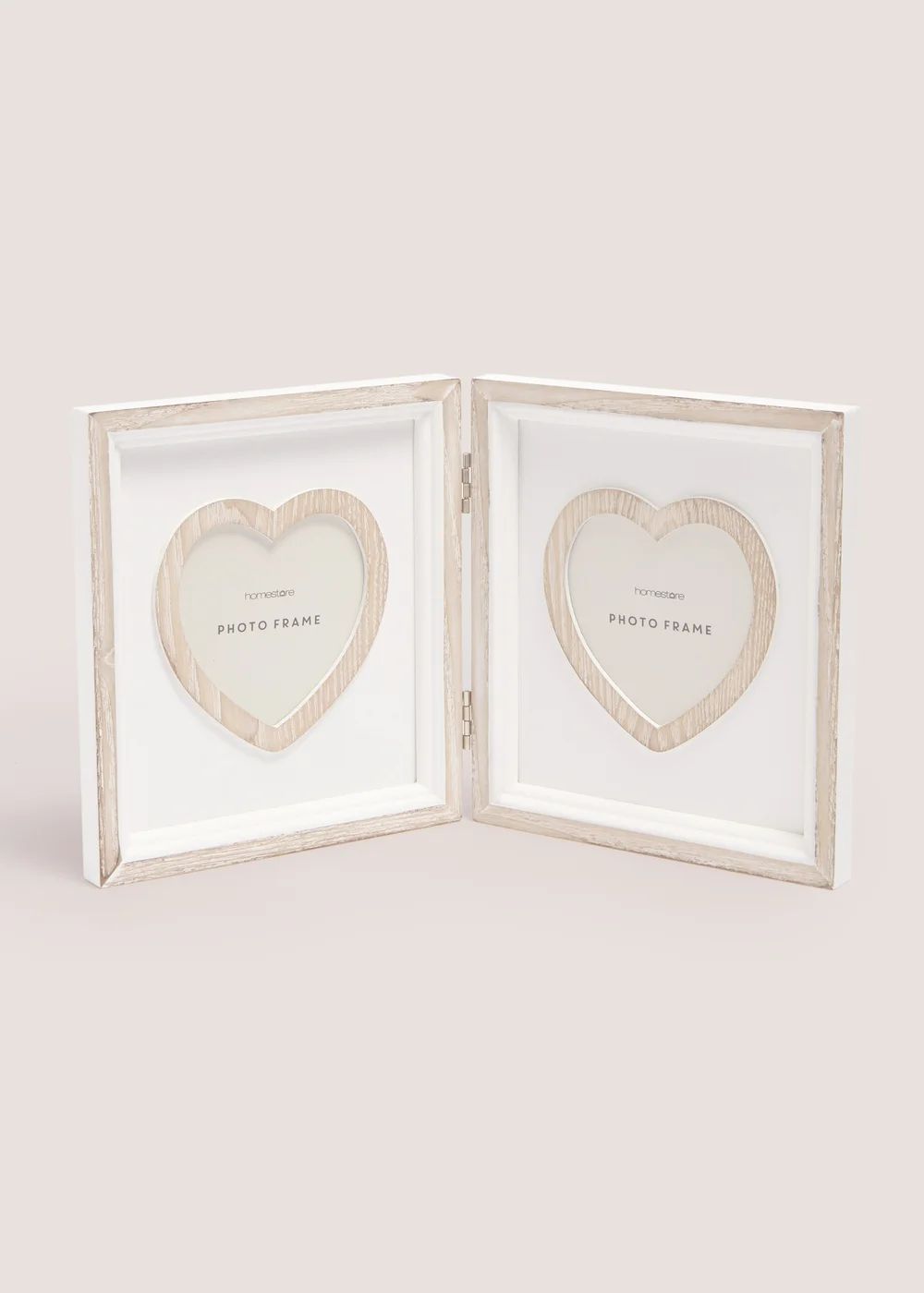 Cream Cottage Heart Double Window Photo Frame (25cm x 20cm x 2cm) Image 1
