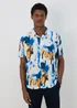 Multicolour Marble Abstract Print Shirt - Small Image 1