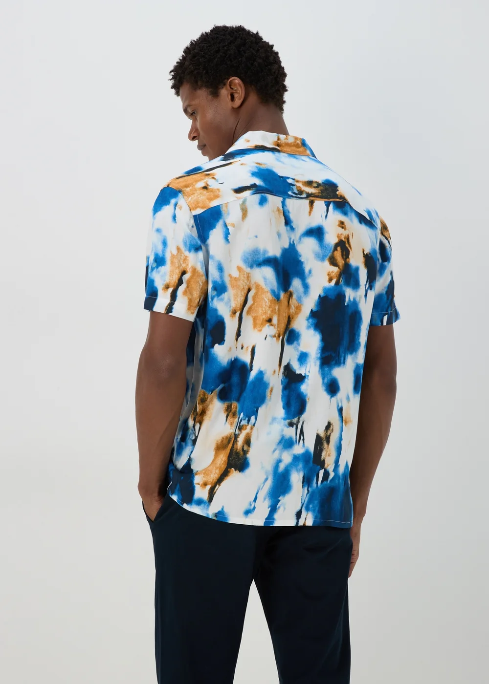 Multicolour Marble Abstract Print Shirt - Small Image 2