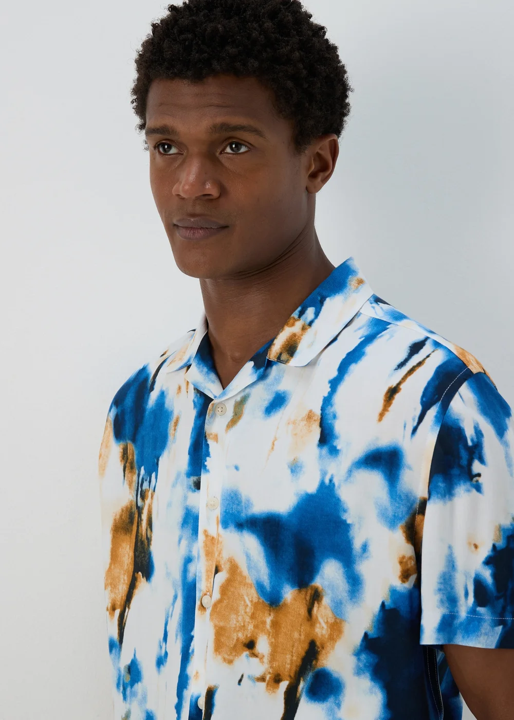 Multicolour Marble Abstract Print Shirt - Small Image 3