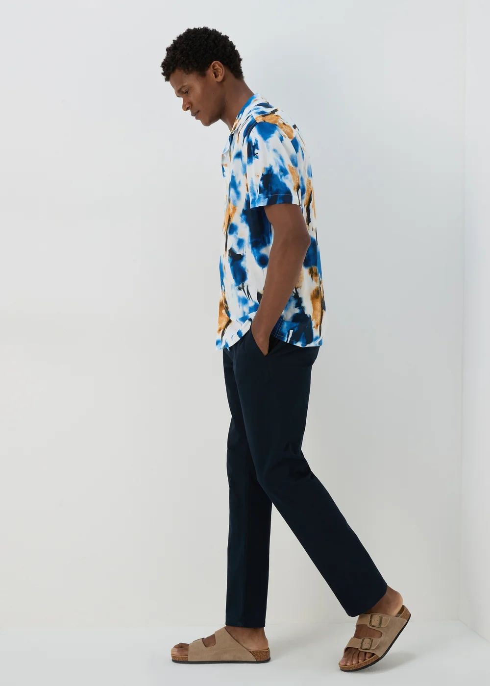 Multicolour Marble Abstract Print Shirt - Small Image 4