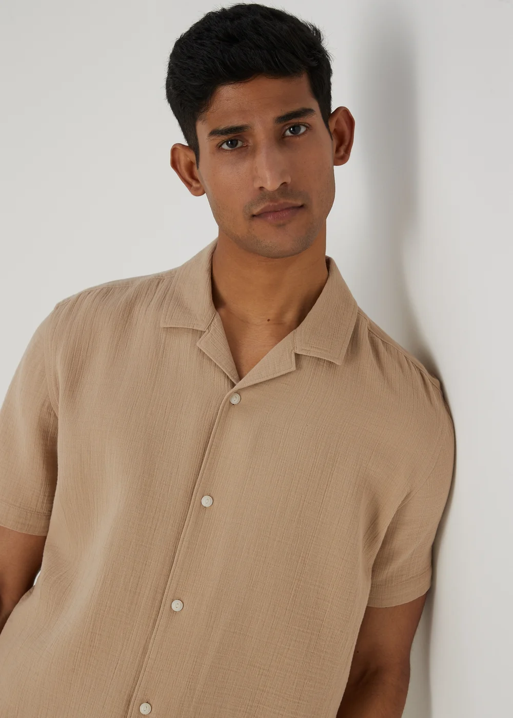 Stone Double Cloth Shirt - Small Image 1