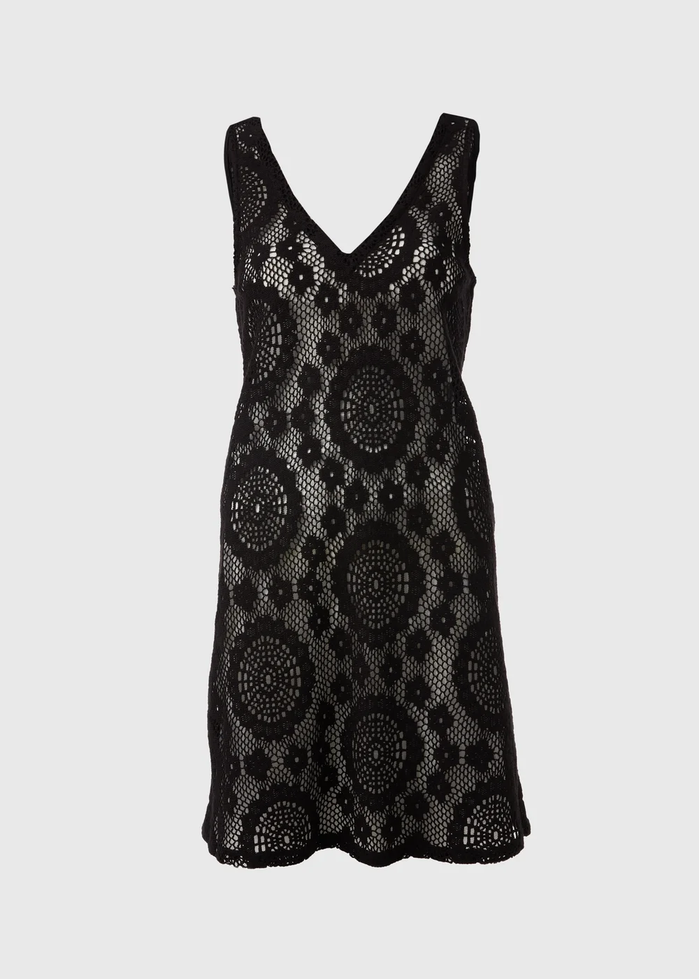 Black Short Crochet Dress - XS Image 4