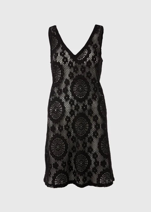 Black Short Crochet Dress - XS Image 4