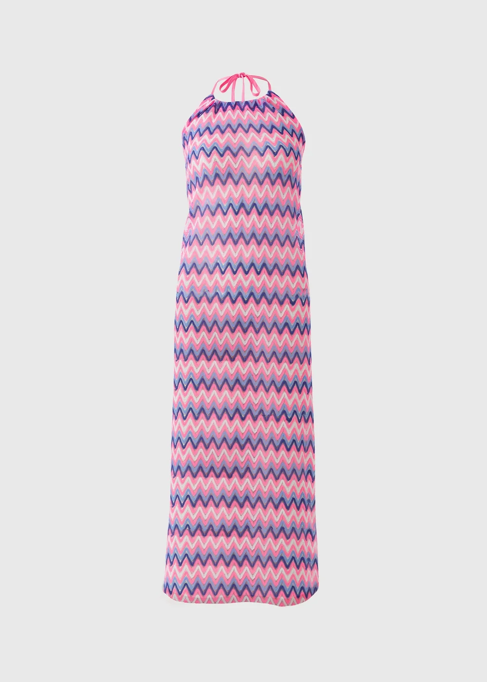 Multicoloured Zigzag Print Dress - XS Image 4