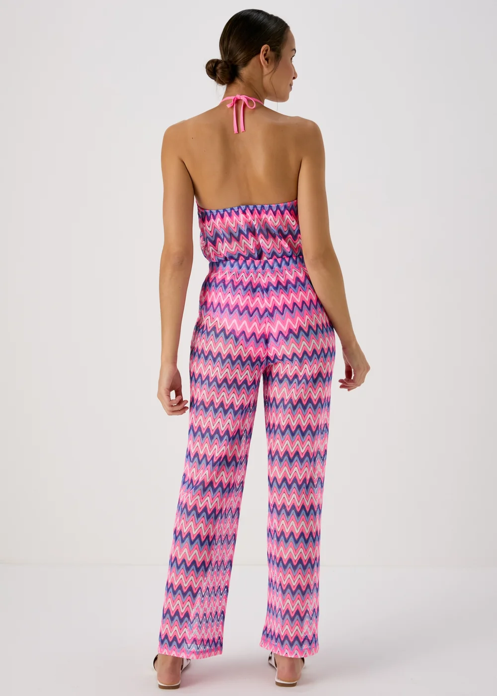 Pink Wide Leg Beach Trousers - XS Image 2