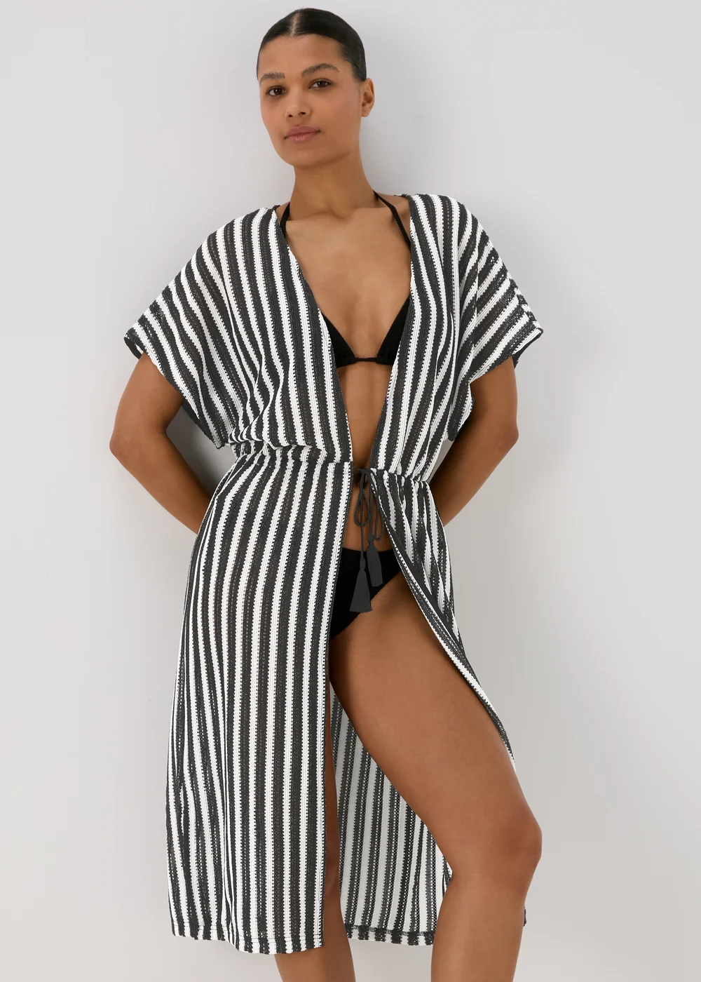 Black Crochet Kaftan - Extra small Image 1