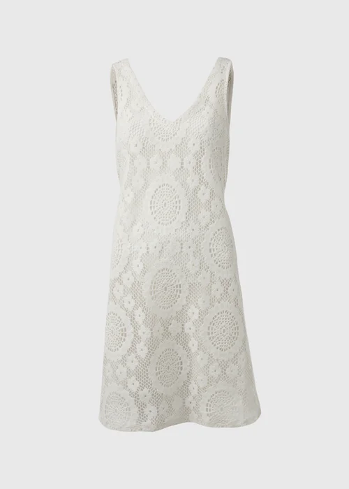Cream Short Crochet Dress - XS Image 4