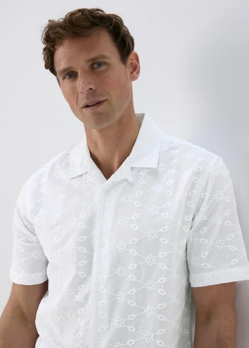 White Broderie Anglaise Shirt - S Image 3