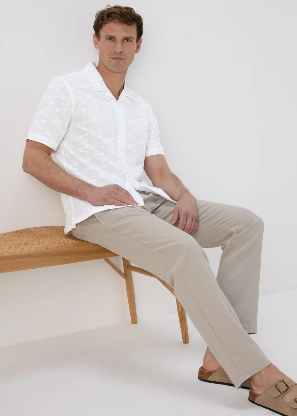 White Broderie Anglaise Shirt - S Image 4