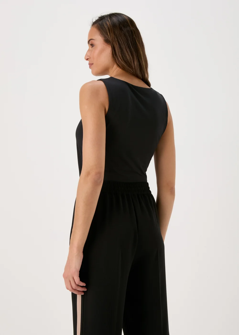 Et Vous Black Double Layer Vest Top - Size 8 Image 2