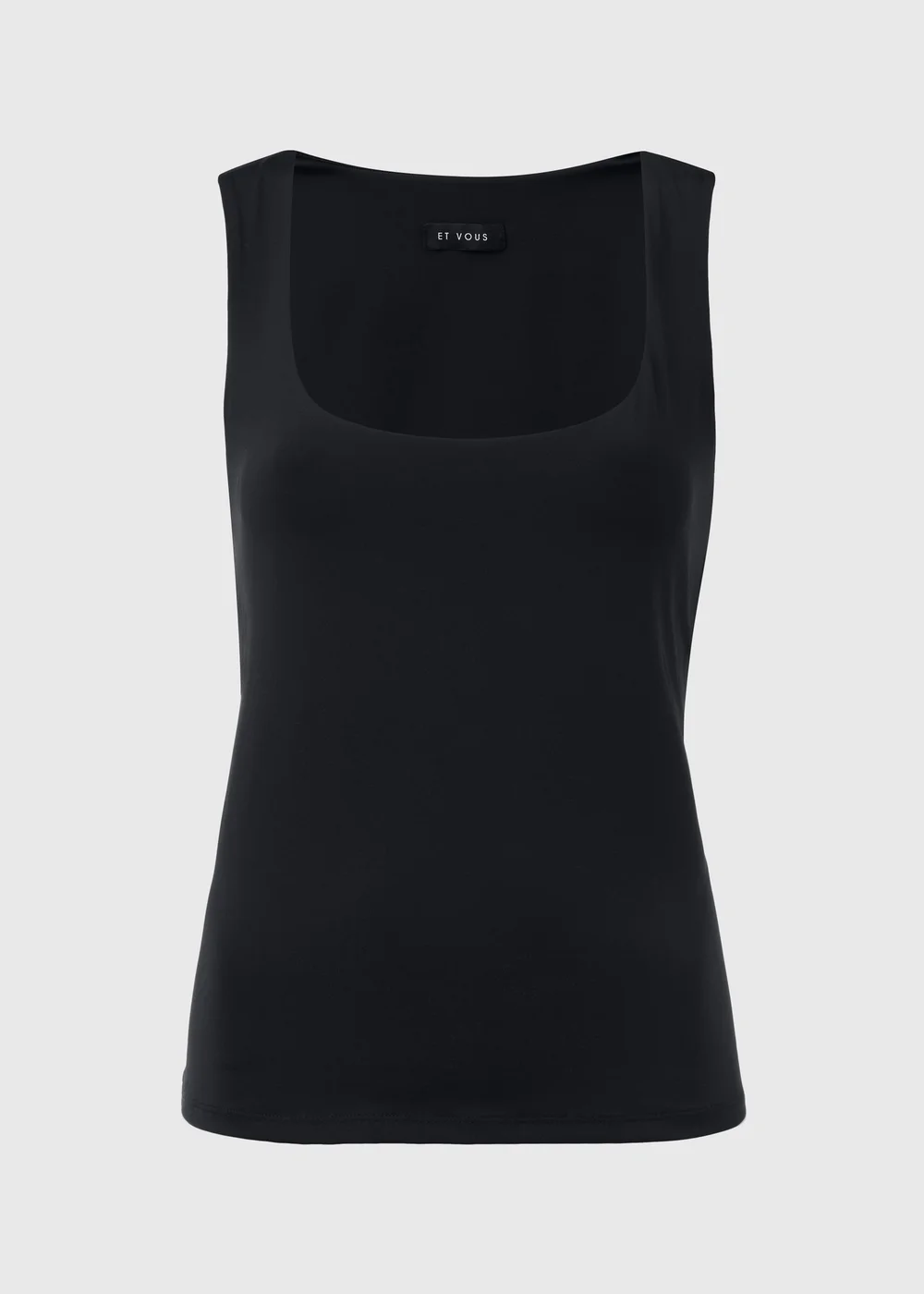 Et Vous Black Double Layer Vest Top - Size 8 Image 5