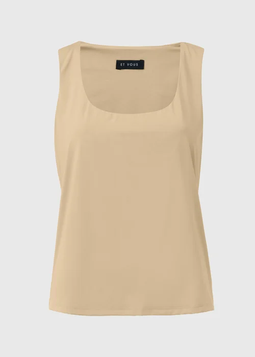 Et Vous Beige Vest Top - Size 8 Image 5