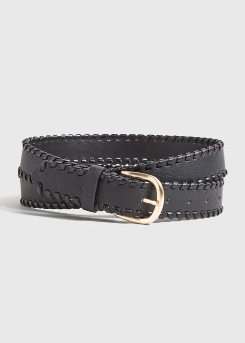 Black Edge Weave Belt - S Image 1