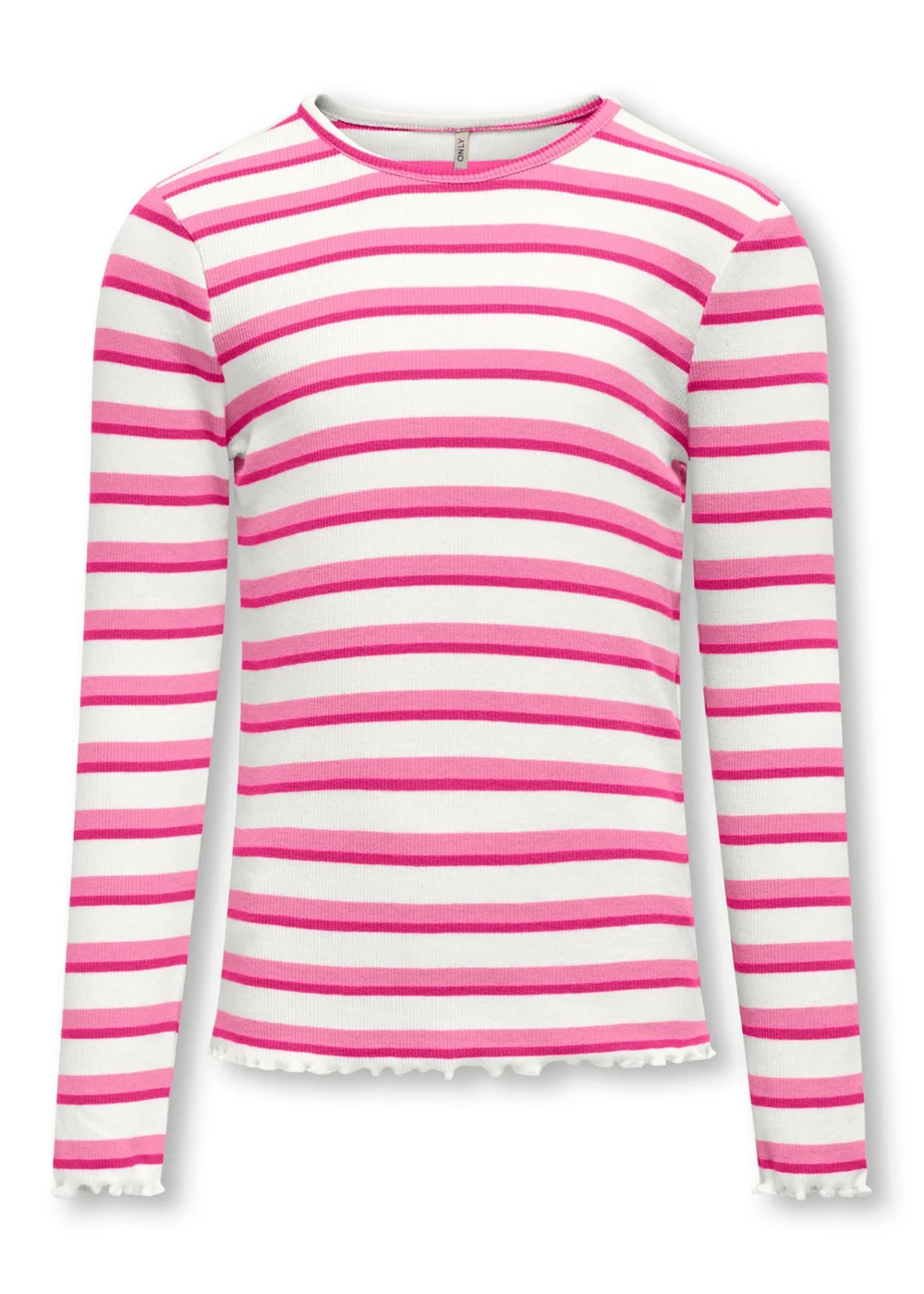 ONLY Girls Pink Stripe Long Sleeve Top (5-14yrs) - 5-6 Yrs Image 1