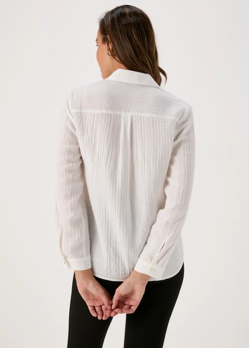 Et Vous White Textured Utility Shirt - 8 Image 2