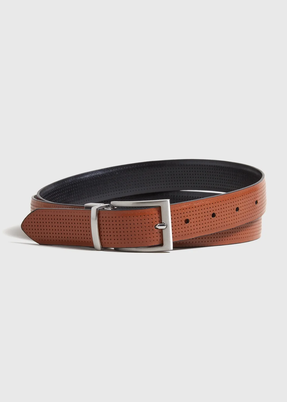 Black Texture Reversible Belt - Small Image 2