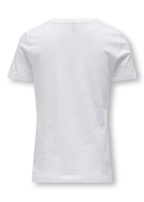 ONLY Girls White Kogketty O-Neck T-Shirt (5-14yrs) - 5-6 Yrs Image 2