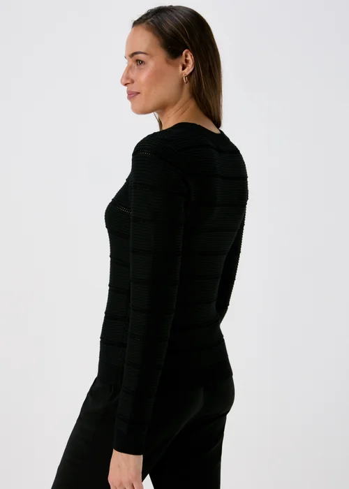 Et Vous Black Pointelle Knit Jumper - 8 Image 2