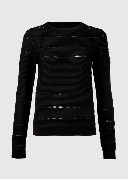 Et Vous Black Pointelle Knit Jumper - 8 Image 5