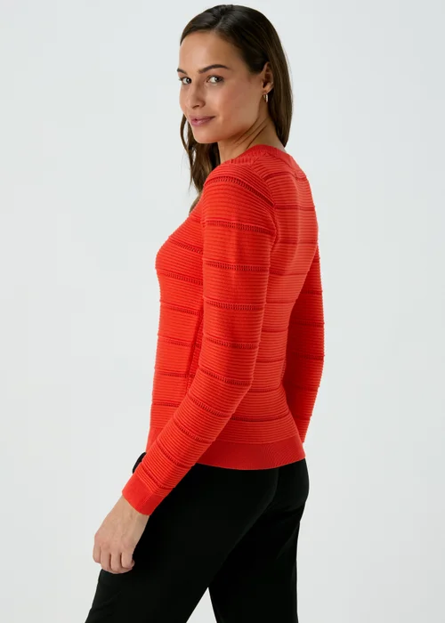 Et Vous Red Pointelle Knit Jumper - 8 Image 2
