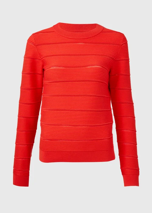 Et Vous Red Pointelle Knit Jumper - 8 Image 5