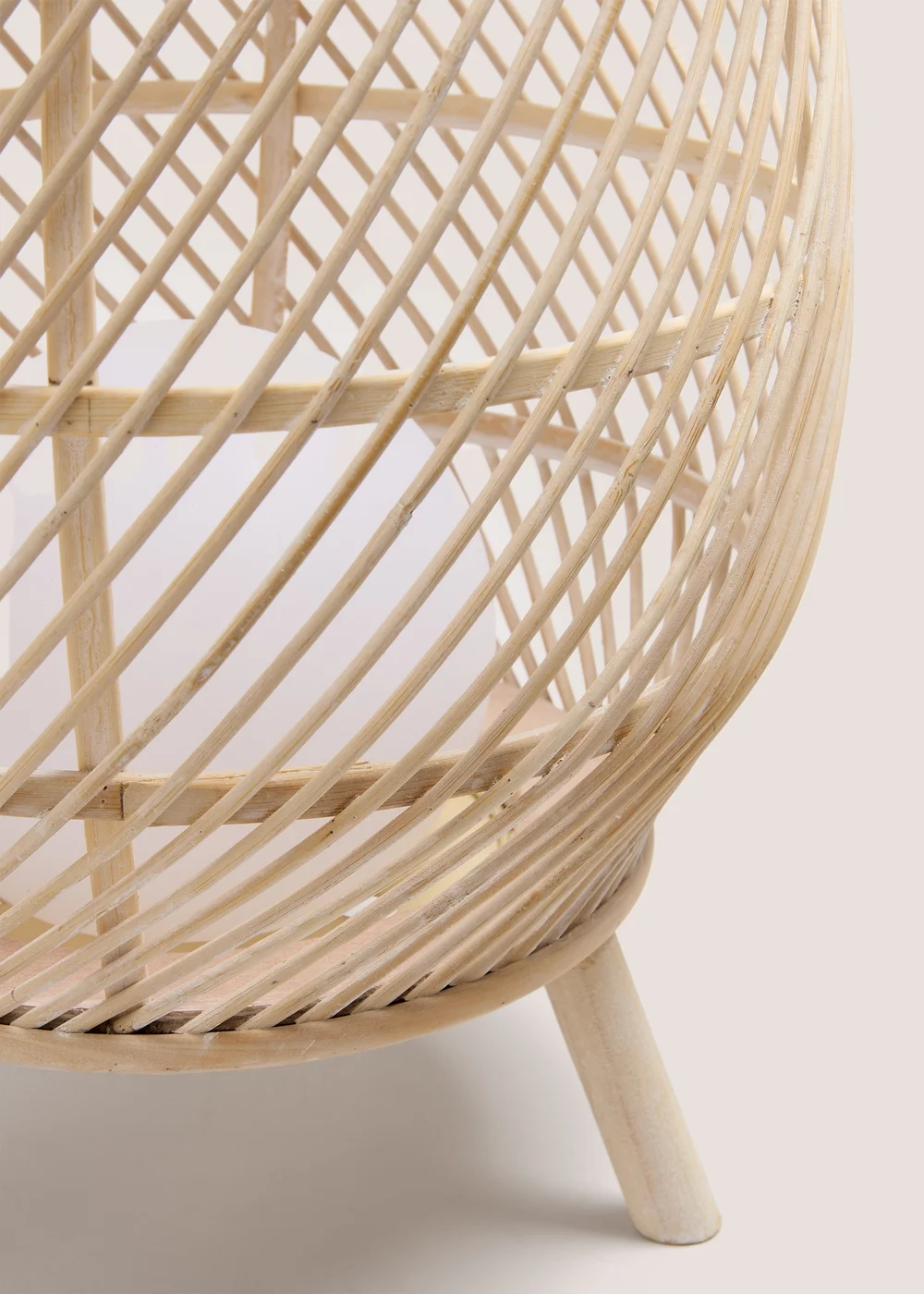 Natural Bamboo Rattan Led Lantern Image 2