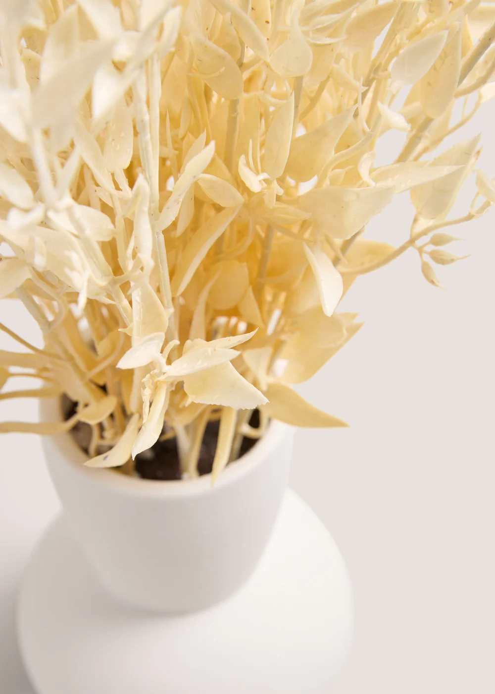White Faux Oat In Vase (66cm x 55cm x 48cm) Image 2