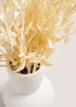 White Faux Oat In Vase (66cm x 55cm x 48cm) Image 2
