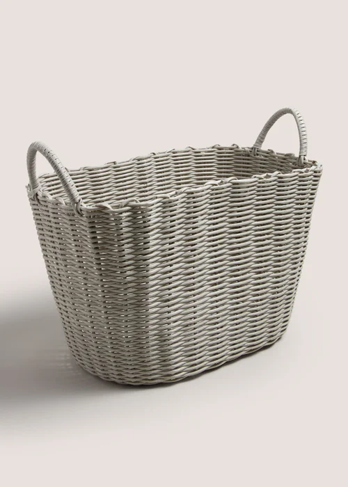 Grey Storage Basket Image 1