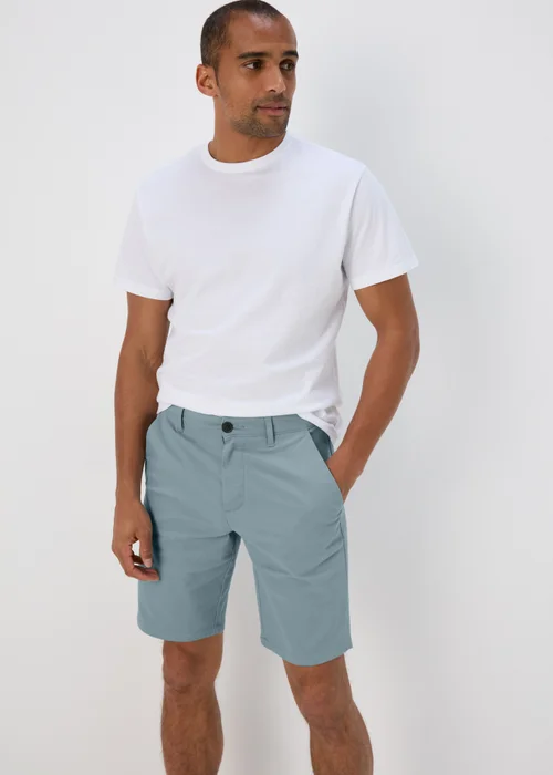 Blue Straight Fit Chino Shorts - 30 Image 4