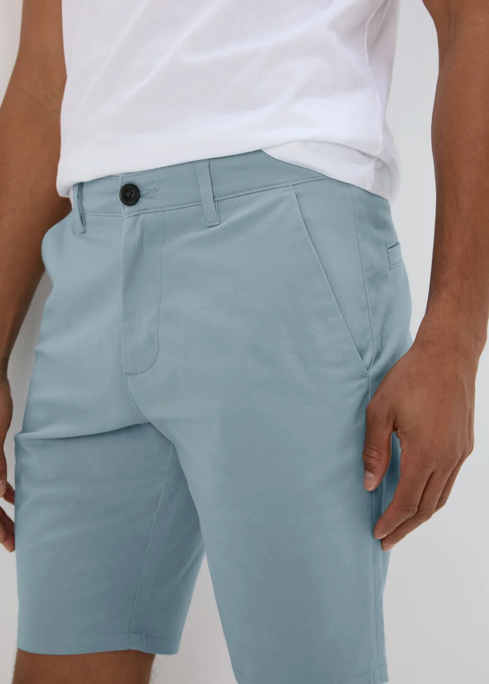 Blue Straight Fit Chino Shorts - 30 Image 3