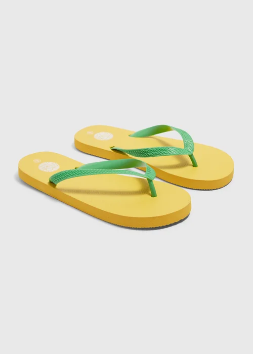 Mustard Flip Flops - Size 6 Image 1